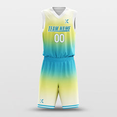 Gradient Yellow Blue - Customized Basketball Jersey Design