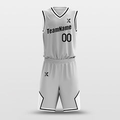 Gray White - Custom Basketball Jersey Design for Team