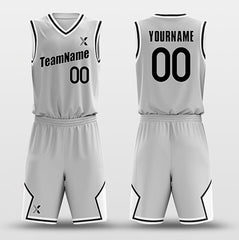 Gray White - Custom Basketball Jersey Design for Team