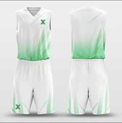 Green Leaves - Customized Basketball Jersey Set Sublimated BK160611S