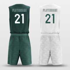 Green Space - Custom Reversible Sublimated Basketball Jersey Set
