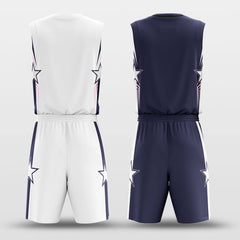 Neon Five Stars - Custom Reversible Basketball Jersey Set Sublimated BK260601S