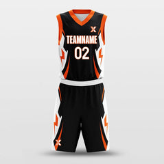 Orange Lightning - Customized Basketball Jersey Set Sublimated