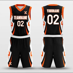 Orange Lightning - Customized Basketball Jersey Set Sublimated