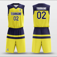Parallel Yellow - Customized Basketball Jersey Set Design