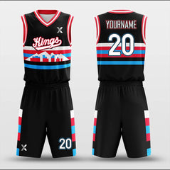 Pixel Mountain - Customized Basketball Jersey Set Sublimated
