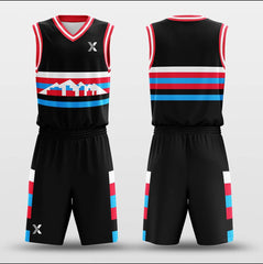 Pixel Mountain - Customized Basketball Jersey Set Sublimated