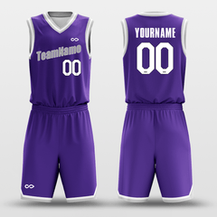 Purple White - Custom Basketball Jersey Design for Marco Aziz