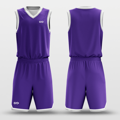 Purple White - Custom Basketball Jersey Design for Marco Aziz