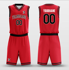 Red Black - Custom Basketball Jersey Design for Team