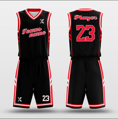 Red Spider - Customized Basketball Jersey Design Pinstriped