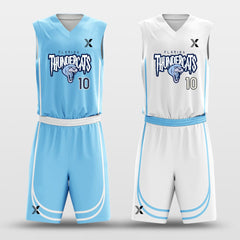 Throughout the Stripes - Customized Reversible Basketball Jersey Set Design BK260606S
