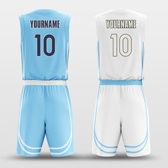 Throughout the Stripes - Customized Reversible Basketball Jersey Set Design BK260606S
