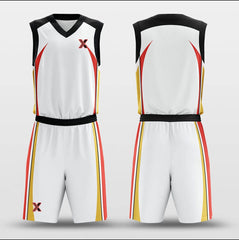Vertical Strips White - Customized Basketball Jersey Set Sublimated