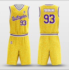 Yellow Lakers - Customized Basketball Jersey Set Design