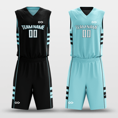 CLASSIC26 - Customized Kid's Reversible Sublimated Basketball Set