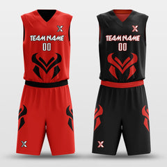 Bull - Customized Reversible Sublimated Basketball Set