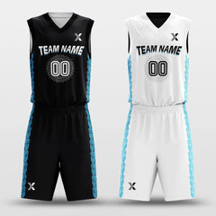 Ice Flower - Customized Reversible Sublimated Basketball Set