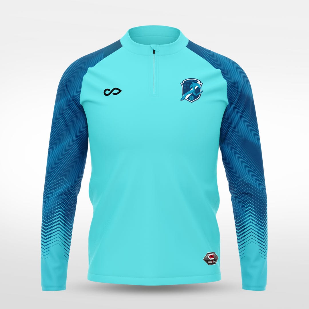 Ripples of Time - Customized Men's 1/4 Zip Jacket