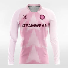 Pink Mosaic - Customized Men's Sublimated Long Sleeve Soccer Jersey