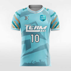 Blue Graphic - Custom Womens Soccer Jerseys Geo Print Design
