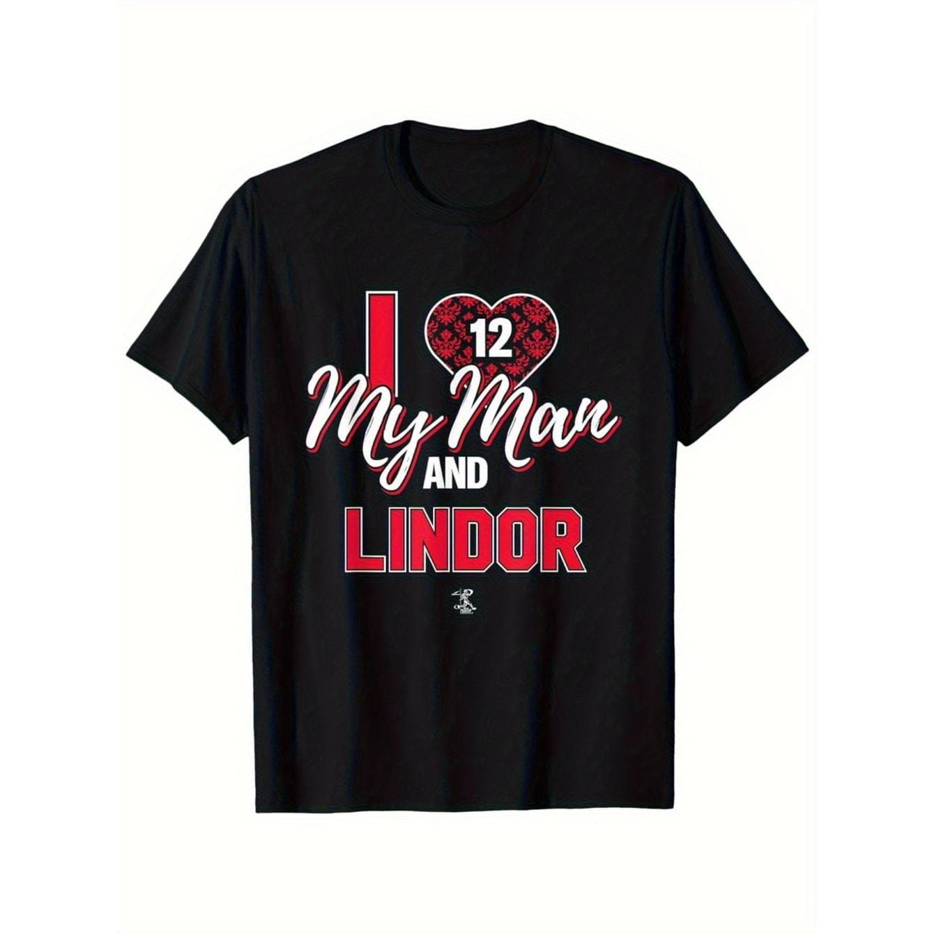 Baseball Graphic T-Shirt - Black with Red Heart & Bold Lettering - Durable 100% Cotton Crew Neck Tee for Sports Fans, Casual Wear, and Gameday Outfits - Perfect Gift for Husband or Boyfriend