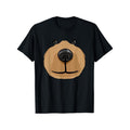 Cute cartoon bear face T-shirt, suitable for daily wear, loose short sleeves, casual and comfortable, 100% cotton