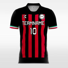 Black-Red Stripe - Custom Kids Soccer Jerseys Cool Design