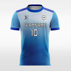 Blue Chevron - Women Custom Soccer Jerseys Design Gradient
