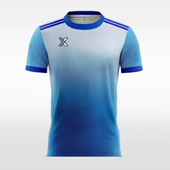Blue Chevron - Women Custom Soccer Jerseys Design Gradient