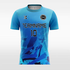 Blue Ink Painting - Kids Custom Soccer Jerseys Design