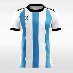 Classic Stripe - Custom Kids Soccer Jerseys Design Blue White