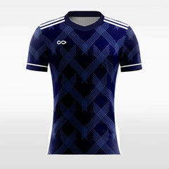 Vintage Check - Women Custom Soccer Jerseys Navy Blue Design