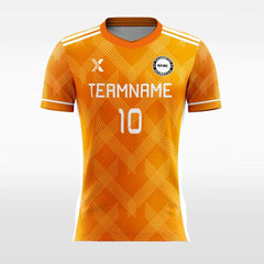 Vintage Orange Check - Women Custom Soccer Jerseys Neon Design