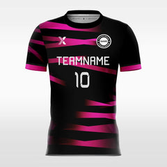 Vintage Pink Ribbon - Custom Kids Soccer Jerseys Striped