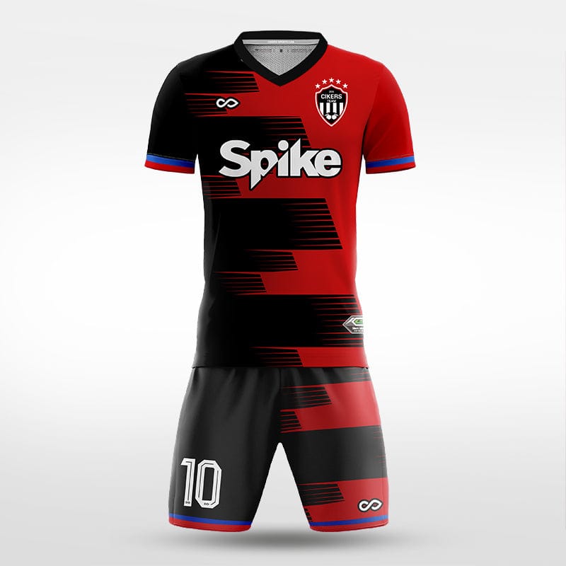 XTeamwear Soccer Uniforms black / S Race Track - Custom Soccer Jerseys Kit Sublimated for Team - WS204GCSD3