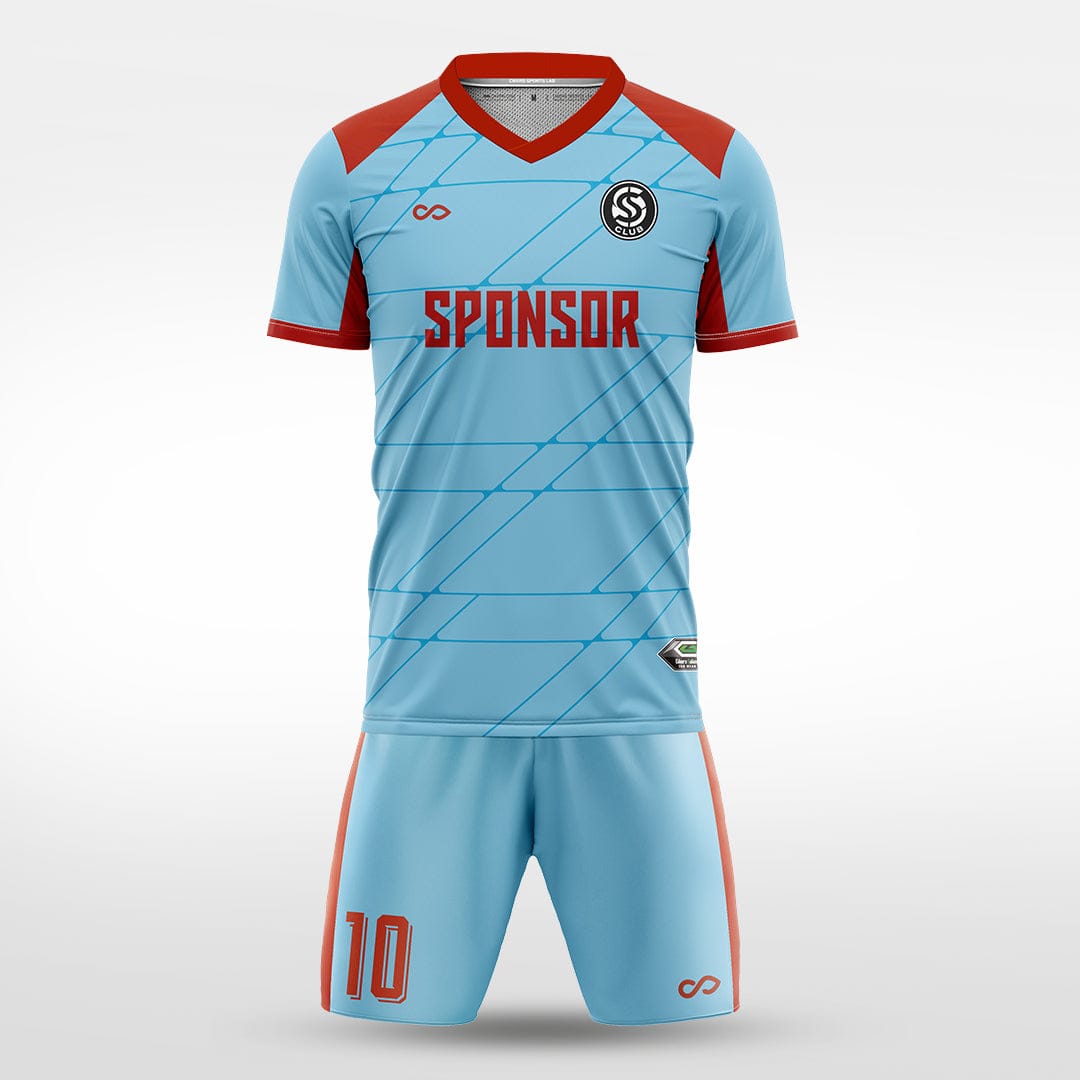 XTeamwear Soccer Uniforms blue / S Edge - Custom Soccer Jerseys Kit Sublimated for Team - WS204GCRJ3