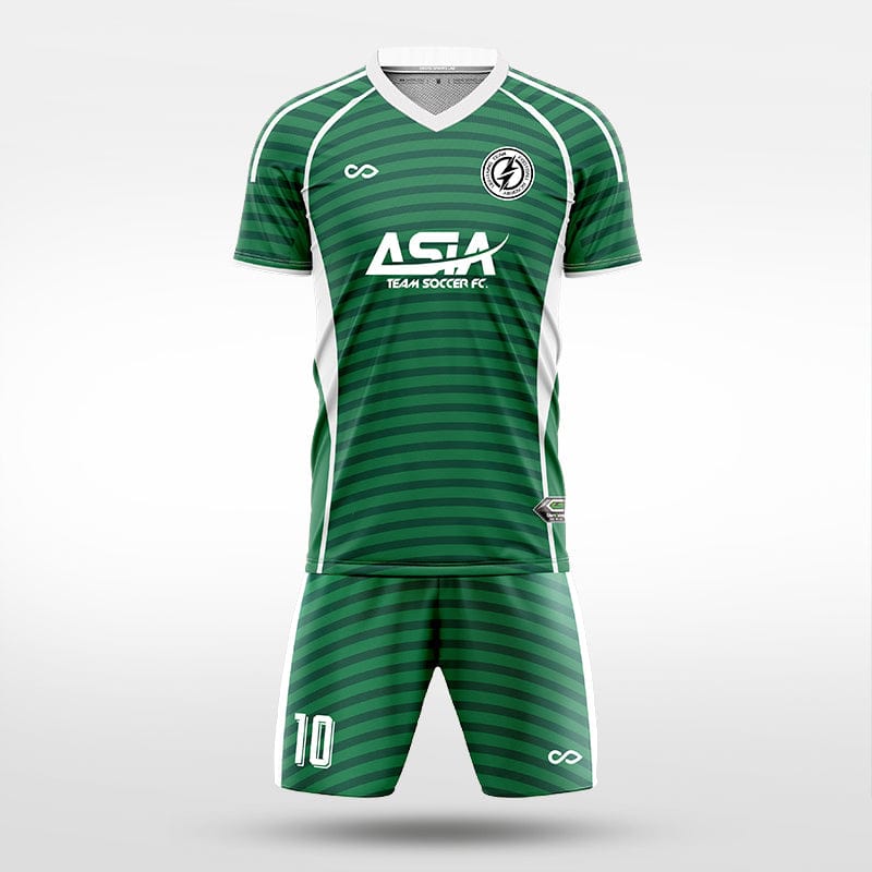 XTeamwear Soccer Uniforms green / S Horizontal Ripple - Custom Soccer Jerseys Kit Sublimated for Team - WS204GCHY3