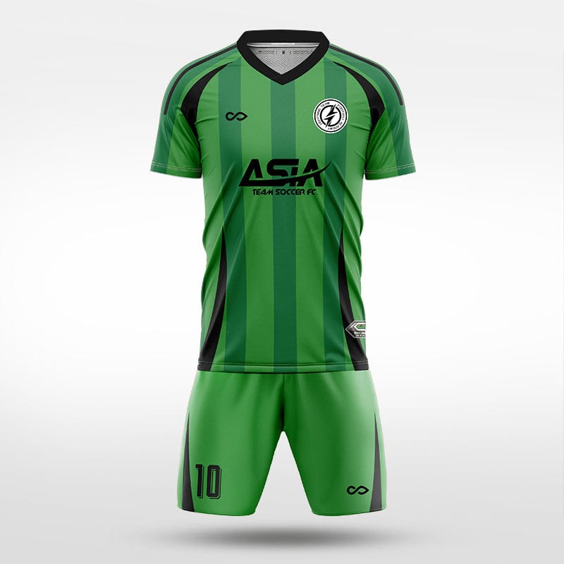 XTeamwear Soccer Uniforms green / S Vertical Ridge - Custom Soccer Jerseys Kit Sublimated for Team - WS204GCZL3
