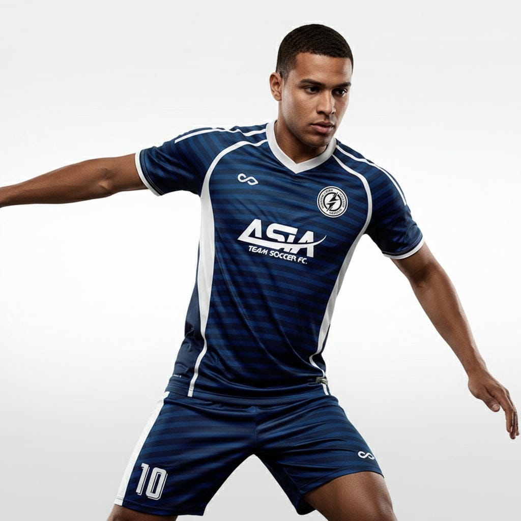 XTeamwear Soccer Uniforms Horizontal Ripple - Custom Soccer Jerseys Kit Sublimated for Team - WS204GCHY3