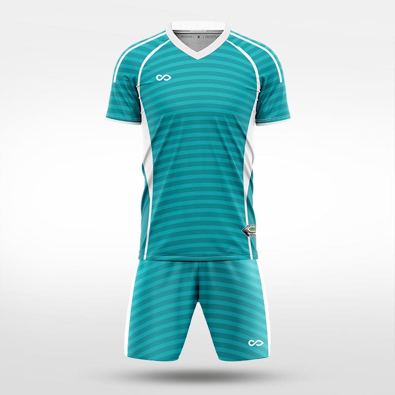 XTeamwear Soccer Uniforms Horizontal Ripple - Custom Soccer Jerseys Kit Sublimated for Team - WS204GCHY3