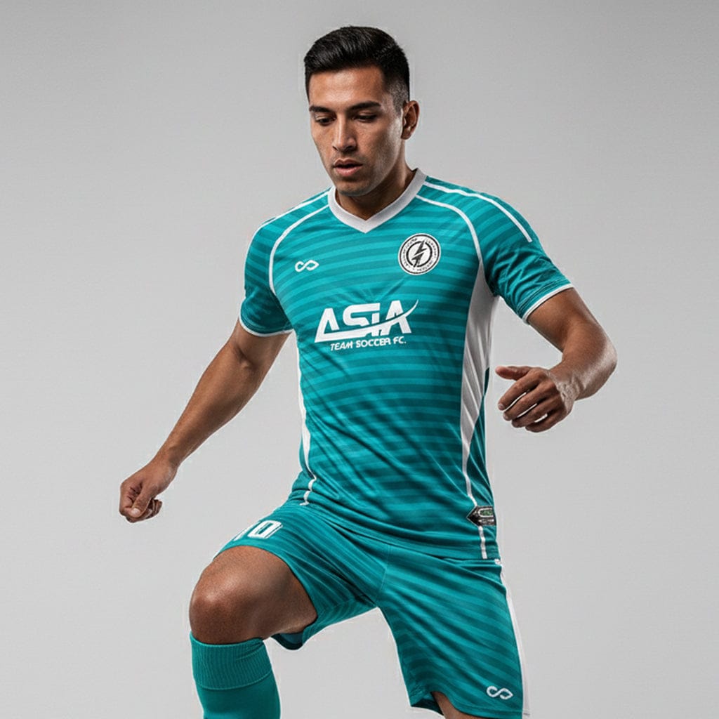 XTeamwear Soccer Uniforms Horizontal Ripple - Custom Soccer Jerseys Kit Sublimated for Team - WS204GCHY3