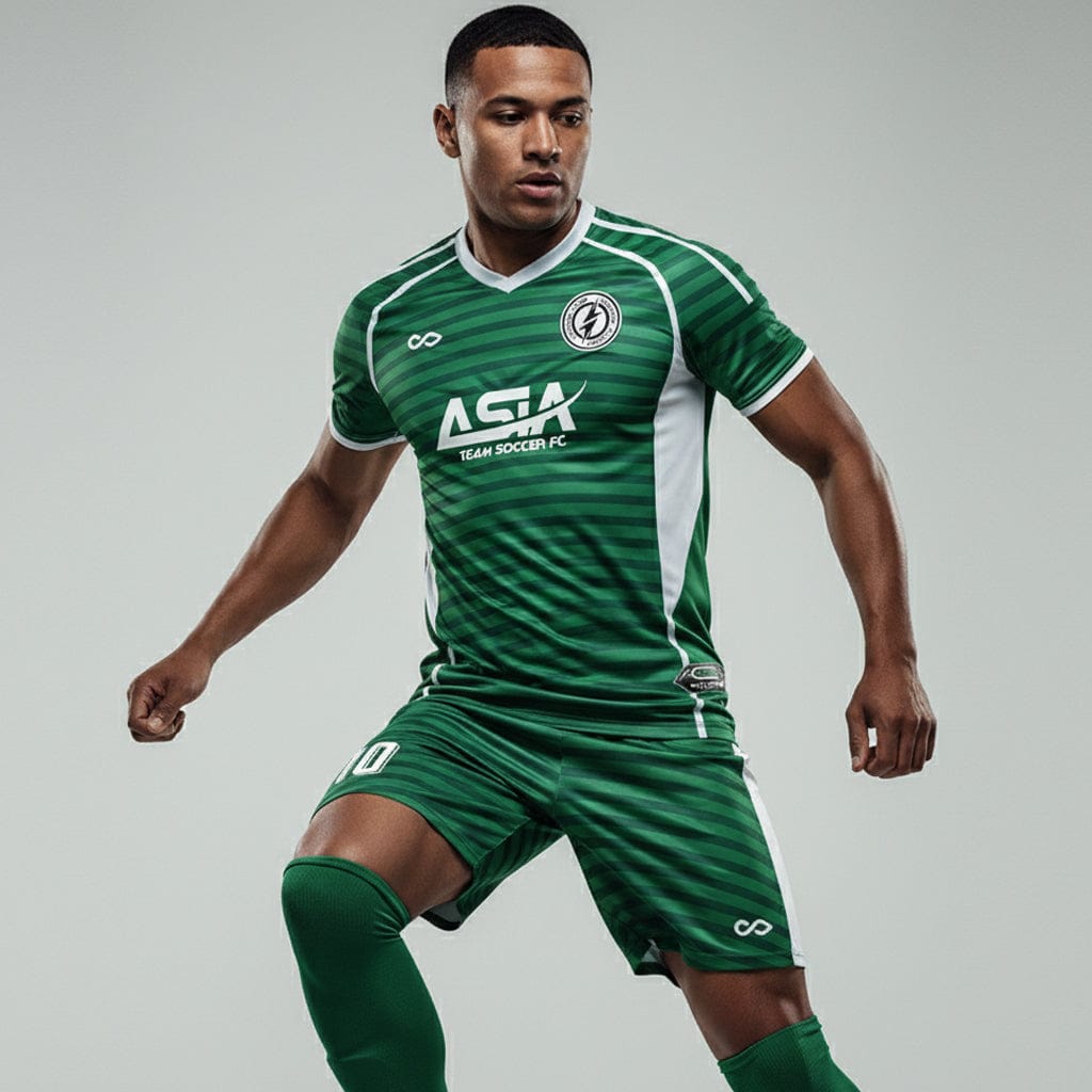 XTeamwear Soccer Uniforms Horizontal Ripple - Custom Soccer Jerseys Kit Sublimated for Team - WS204GCHY3