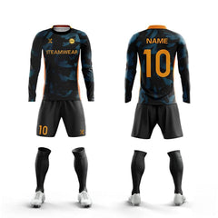 Ink Painting - Men Custom Soccer Uniforms Long Sleeve