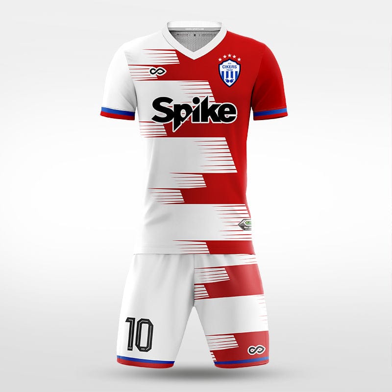 XTeamwear Soccer Uniforms red / S Race Track - Custom Soccer Jerseys Kit Sublimated for Team - WS204GCSD3