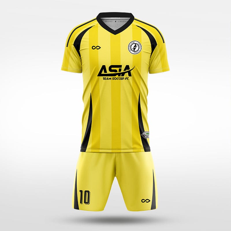 XTeamwear Soccer Uniforms yellow / S Vertical Ridge - Custom Soccer Jerseys Kit Sublimated for Team - WS204GCZL3